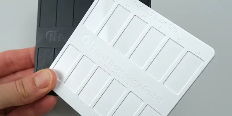 ABS Kunststoffmusterkarte weiß