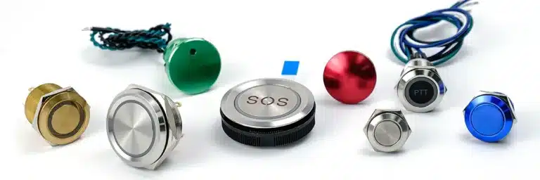 Vandalensichere Metalltaster aus Edelstahl mit LED für industrielle und öffentliche Anwendungen