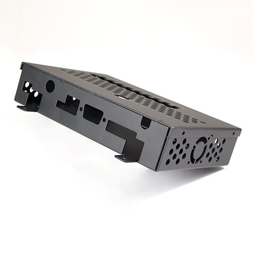 Metal electronic housing with interfaces