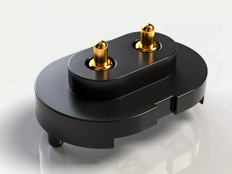 Kompakter Federkontakt-Konnektor mit vergoldeten Kontakten