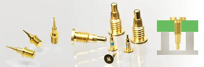 Spring contact with screw thread