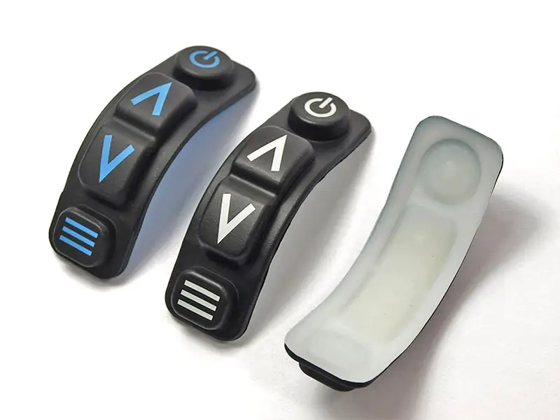 Gebogene Silikonschaltmatte für ergonomische Bediengeräte