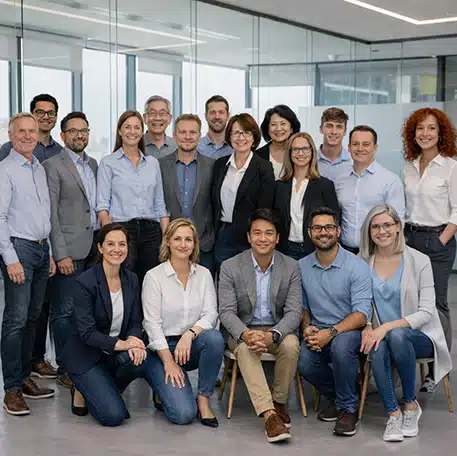 Team von N&H Technology mit Ingenieuren und Fachkräften für HMI-Bedieneinheiten und elektromechanische Baugruppen