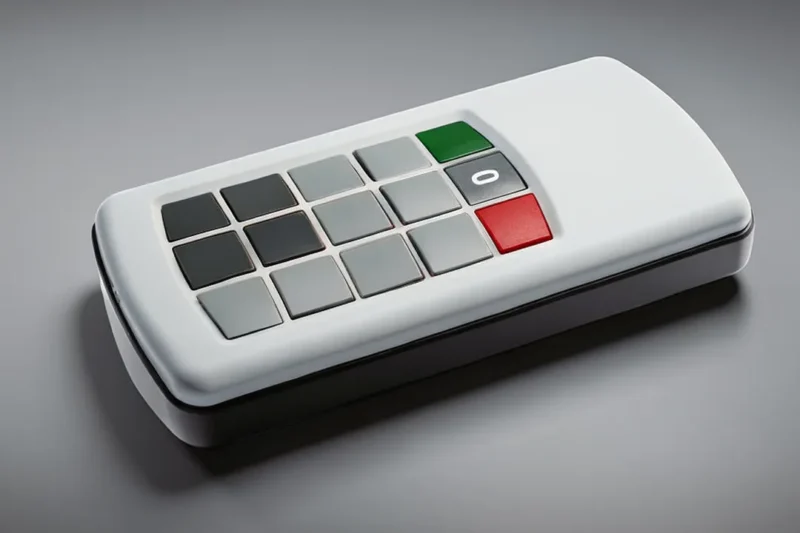 weißer Handschalter mit Silikonschaltmatte