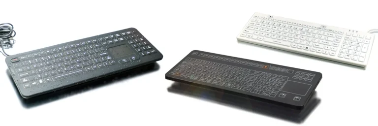 Hygienetastaturen und Reinraumtastaturen mit geschlossener Oberfläche für Medizin, Lebensmittelindustrie und Reinräume