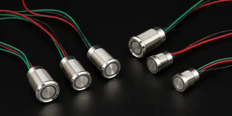 Kapazitive Edelstahltaster GQ-Serie mit LED-Ring, IP68, IK09, berührungslose Industrietaster für HMI Anwendungen