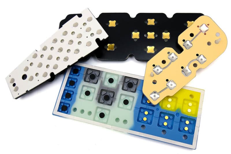 Contact pills from silicone keypads