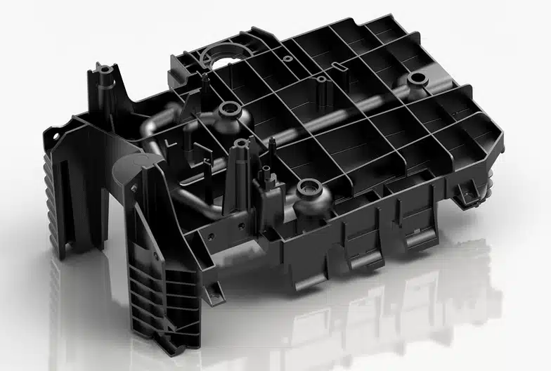 Großvolumige Kunststoff Spritzgussteile mit komplexer Struktur und Rippenverstärkung