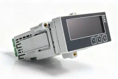 Industrielles Messgerät mit Kunststoffgehäuse und Folientastatur als kundenspezifische HMI Bedieneinheit