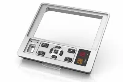 HMI Bedieneinheit mit Metallrahmen und Silikon-Tastatur für industrielle Anwendungen