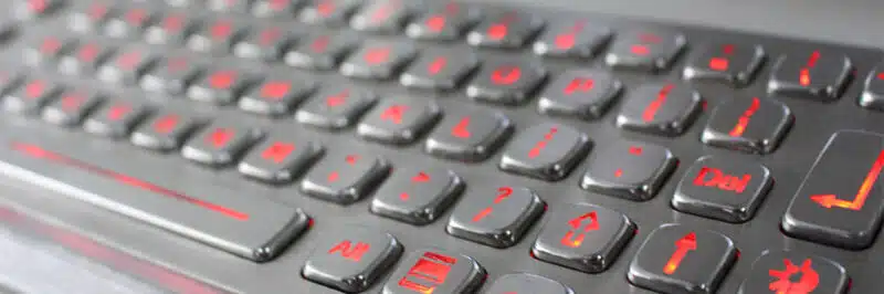 Vandalensichere Tastatur aus Edelstahl mit Hinterleuchtung