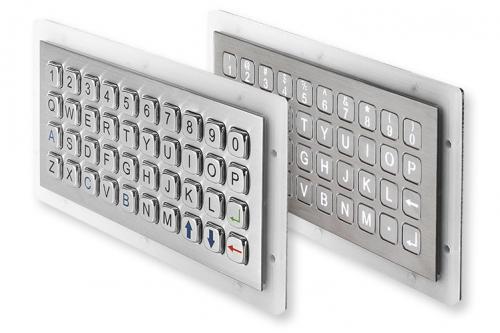 Flache Miniatur Edelstahl Tastatur für industrielle Anwendungen mit robuster und geschlossener Oberfläche