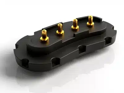 Hochpoliger Federkontakt-Stecker für Signal- und Stromübertragung