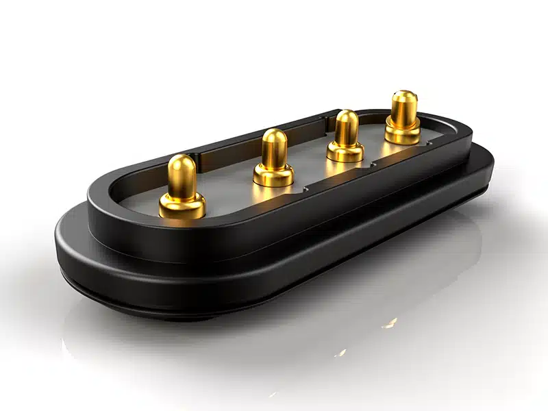 wasserfester stecker mit federkontakten