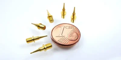 Custom spring contact with screw thread