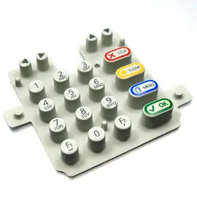 Silicone switch mat with key printing