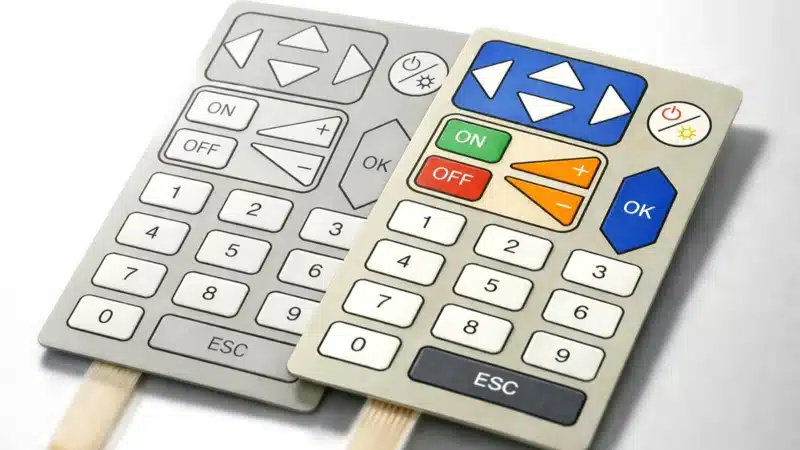 Folientastatur Vergleich Farbcodierung funktionales Design