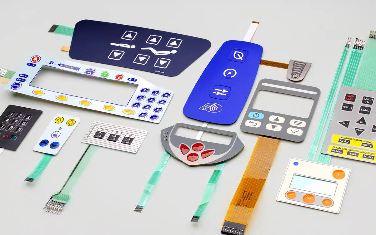 Kundenspezifische Folientastaturen mit Bedruckung und LED-Hinterleuchtung für HMI-Anwendungen