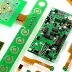 Leiterplatte mit elektronischer Bestückung und SMD Bauteilen für industrielle Baugruppen