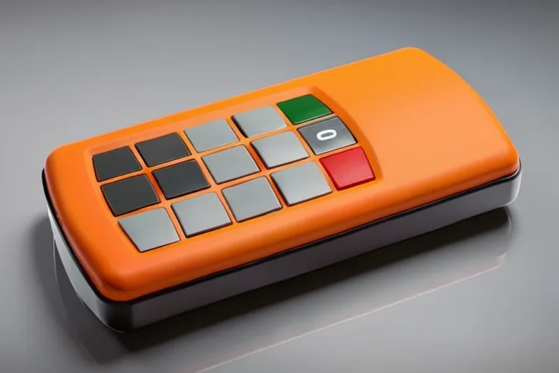 oranger Handschalter mit Silikonschaltmatte