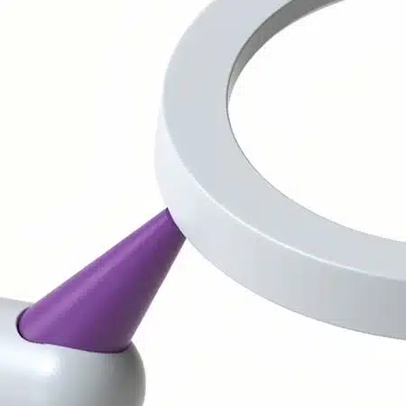 3D-CAD-Modell eines Tunnel Gate (U-Boot-Anguss) für automatisierte Spritzgussprozesse